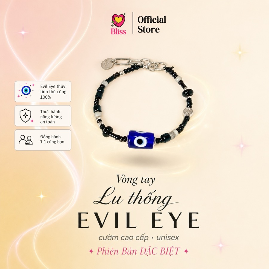 Vòng Tay Lu Thống Evil Eye Cườm Cao Cấp — Phiên Bản Đặc Biệt (BST Bật Aura)