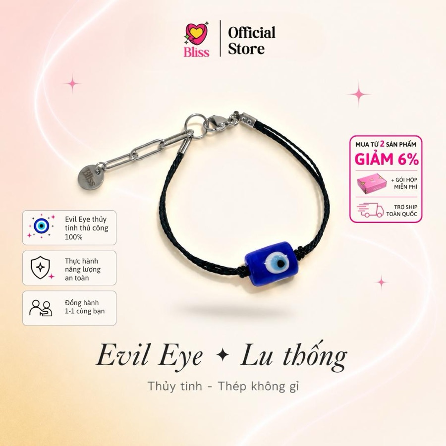 Vòng Tay Lu Thống Evil Eye Dây Wax Daily-Wear — BST Bật Aura