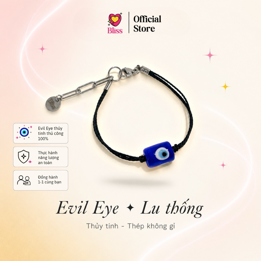 Vòng Tay Lu Thống Evil Eye Dây Wax Daily-Wear — BST Bật Aura