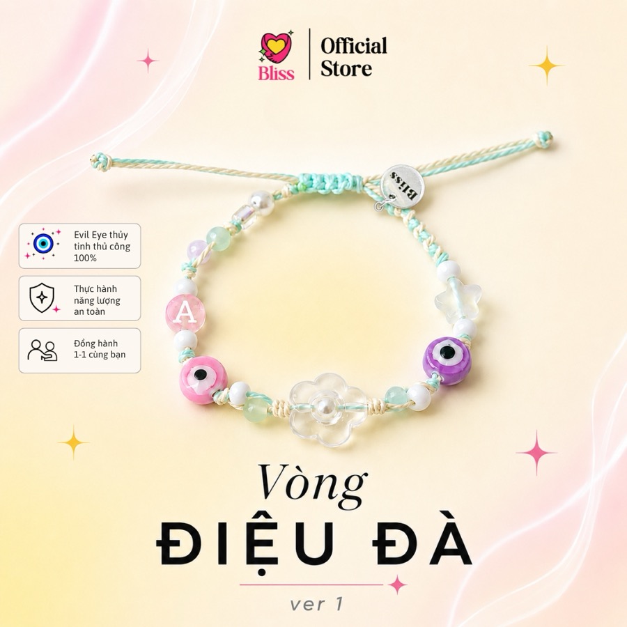 Vòng Tay "Điệu Đà" — Mix 2 Evil Eye Gốm