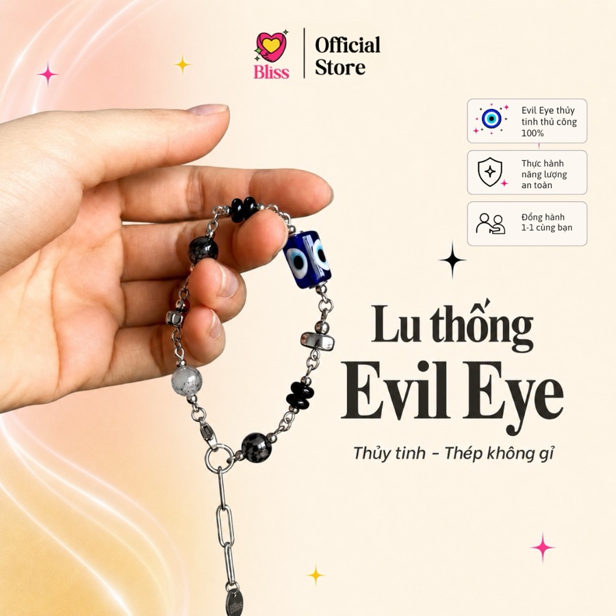 Vòng Tay Lu Thống Evil Eye Thép Không Gỉ — Phiên Bản Đặc Biệt (BST Bật Aura)